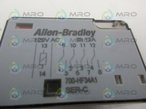 ALLEN BRADLEY 700-HF34A1 SER.C RELAY UNMP