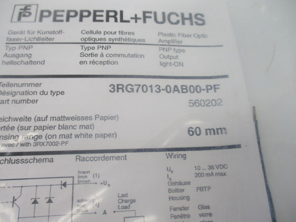 PEPPERL+FUCHS 3RG7013-0AB00-PF 10-36VDC NSMP