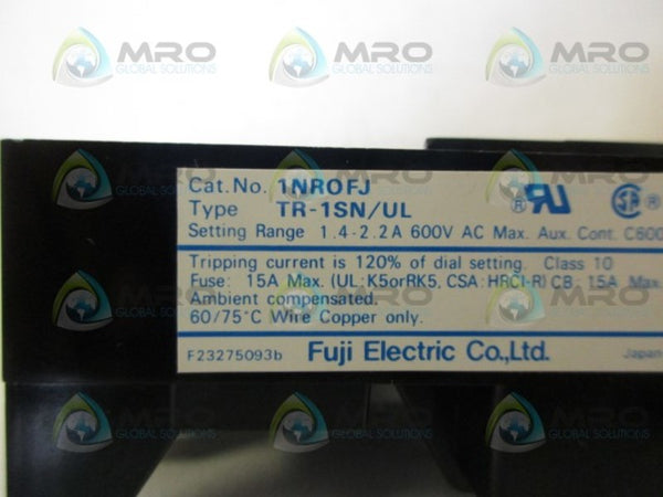 FUJI ELECTRIC TR-1SN/UL THERMAL RELAY OVERLOAD NSMP