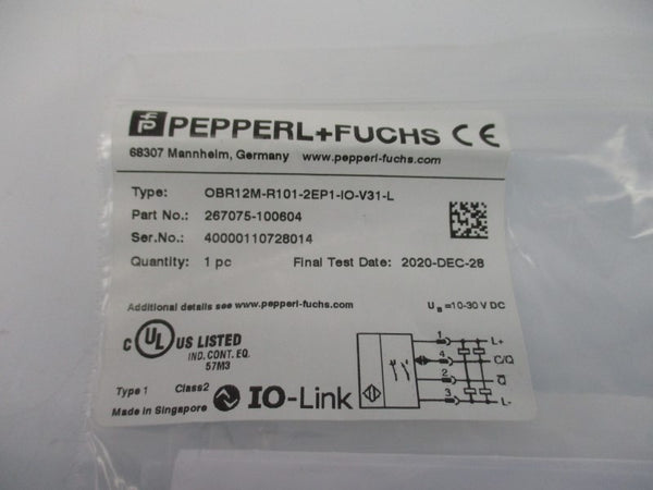PEPPERL+FUCHS OBR12M-R101-2EP1-IO-BV31-L 267075-100604 10-30VDC NSMP