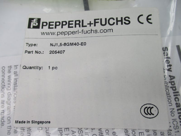 PEPPERL+FUCHS NJ1,5-8GM40-E0 205407 NSMP