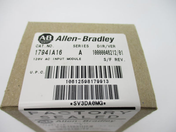 ALLEN BRADLEY 1794-IA16 SER. A 120VAC DATE: 2014 NSFS