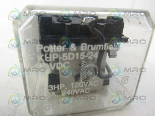 POTTER & BRUMFIELD KUP-5D15-24 RELAY 24VDC UNMP