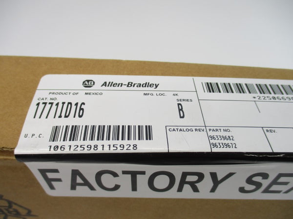 ALLEN BRADLEY 1771-ID16 SER. B DATE: 2012 NSFS