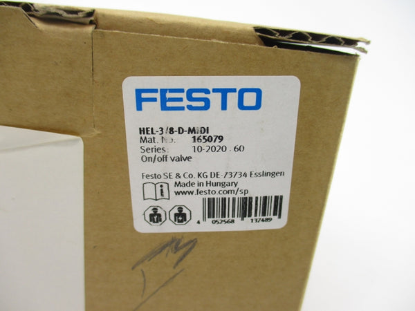 FESTO HEL-3/8-D-MIDI 165079 240PSI NSMP