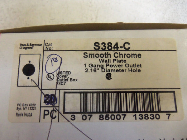 LOT OF 10 PASS & SEYMOUR S384-C WALL PLATE NSMP