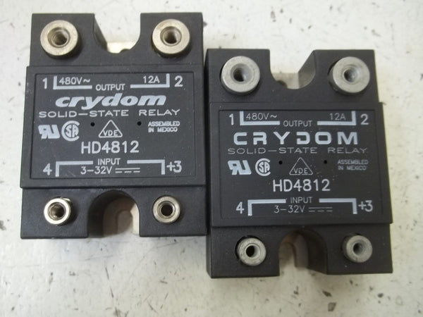 LOT OF 2 CRYDOM HD4812 SOLID-STATE RELAY NSNP