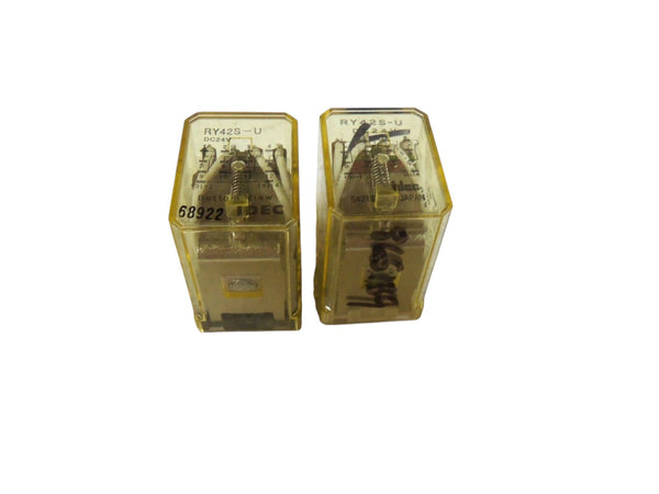 LOT OF 2 IDEC RELAY RY42S-U DC 24V UNMP