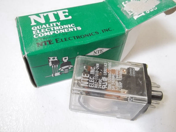 LOT OF 2 NTE ELECTRONICS INC. R02-11010-24N RELAY 10A-24VDC NSMP