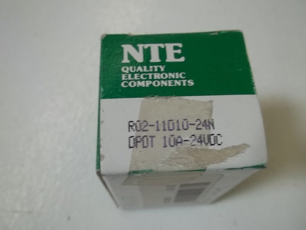 LOT OF 2 NTE ELECTRONICS INC. R02-11010-24N RELAY 10A-24VDC NSMP