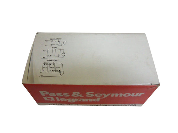 LOT OF 2 PASS & SEYMOUR CS15AC3-W THREE WAY SWITCH NSMP