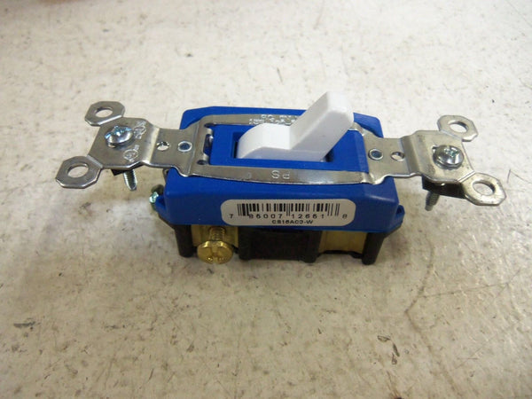 LOT OF 2 PASS & SEYMOUR CS15AC3-W THREE WAY SWITCH NSMP