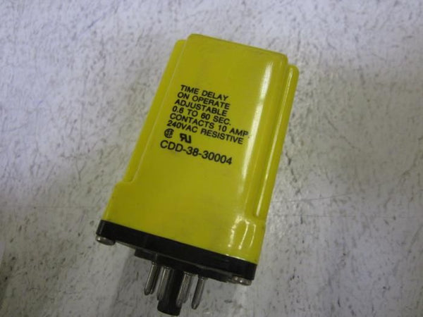 LOT OF 2 POTTER & BRUMFIELD CDD-38-30004 0.6-60SEC. RELAY 24VDC UNMP