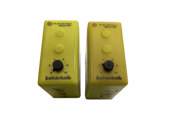 LOT OF 2 PULSTEKNIK RAB 110VAC RELAY DELAY OFF  UNMP