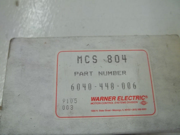 LOT OF 2 WARNER ELECTRIC MCS804 RELAY NSMP