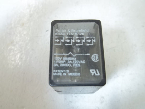 LOT OF 3 POTTER & BRUMFIELD KHAU-17A18-120 RELAY UNMP