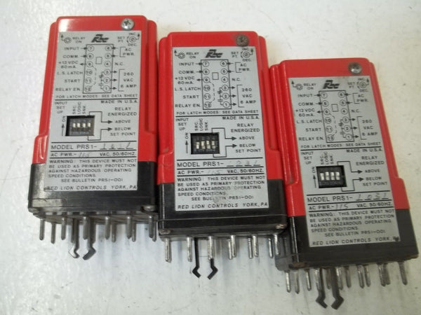 LOT OF 3 RED LION CONTROL PRS11031 RELAY UNMP