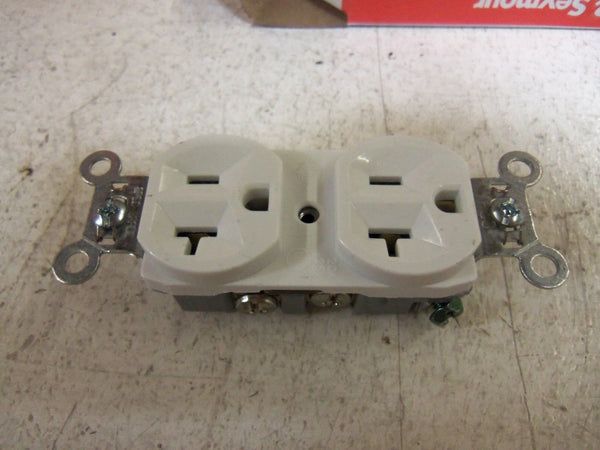LOT OF 62 PASS & SEYMOUR BR20-W DUPLEX RECEPTACLE OUTLET NSMP