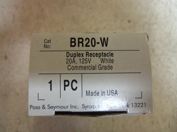LOT OF 62 PASS & SEYMOUR BR20-W DUPLEX RECEPTACLE OUTLET NSMP
