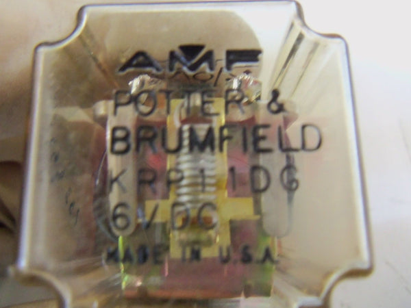 POTTER & BRUMFIELD KRP-11DG-6 RELAYS 6VDC NSMP