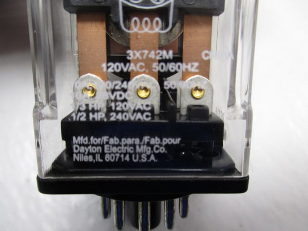 DAYTON 3X742M RELAY 120VAC 10A NSMP