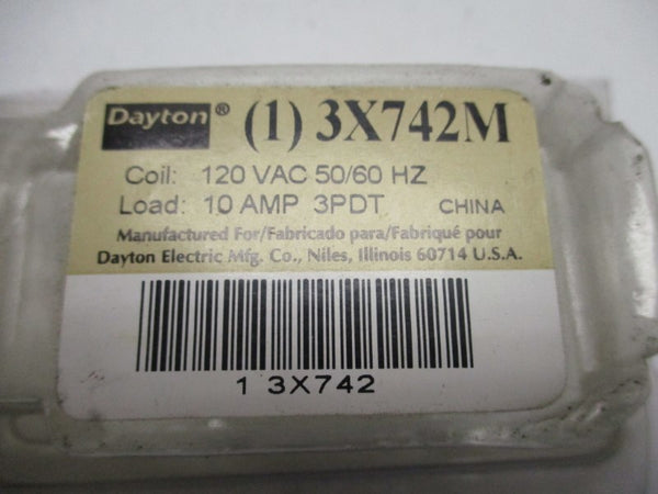 DAYTON 3X742M RELAY 120VAC 10A NSMP