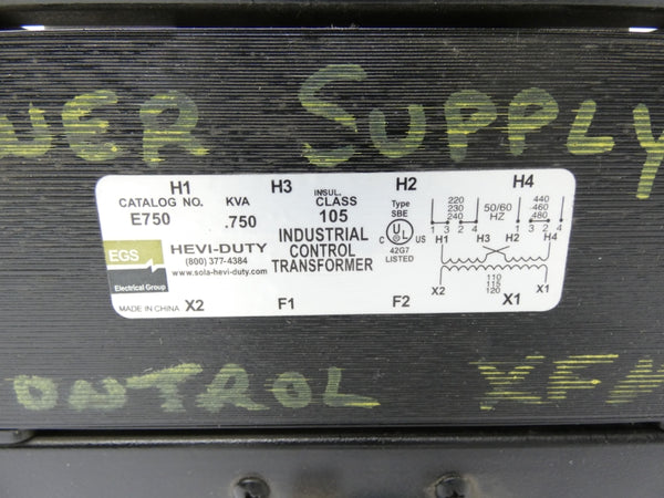 HEVI-DUTY E750 240/480V (AS IS) NUPI