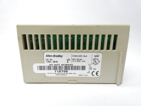 ALLEN BRADLEY 1794-IB16 SER. A 10-31.2VDC UNMP