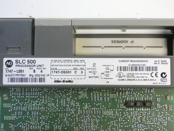 ALLEN BRADLEY 1747-L551 SER. B REV. 4 F/W 5 24VDC 1A (AS PICTURED) NSNP