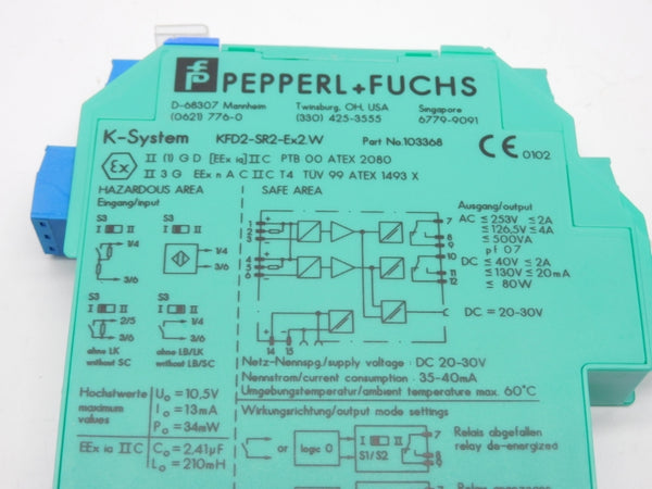 PEPPERL+FUCHS KFD2-SR2-EX2.W 103368 253V 4A NSNP