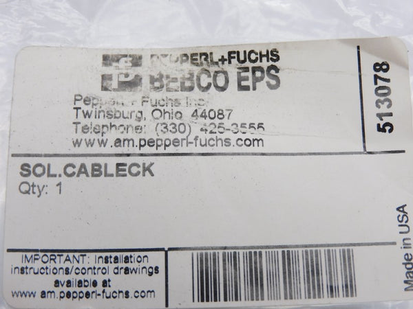 PEPPERL+FUCHS SOL.CABLECK 513078 UNMP