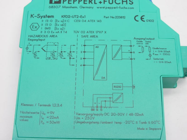 PEPPERL+FUCHS KFD2-UT2-EX1 223812 250V NSNP