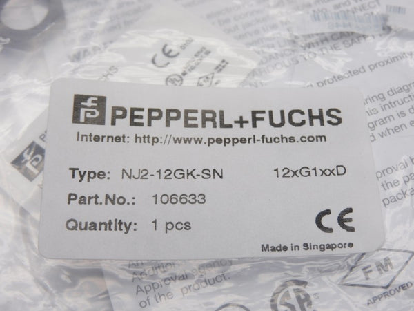 PEPPERL+FUCHS NJ2-12GK-SN 106633 NSMP