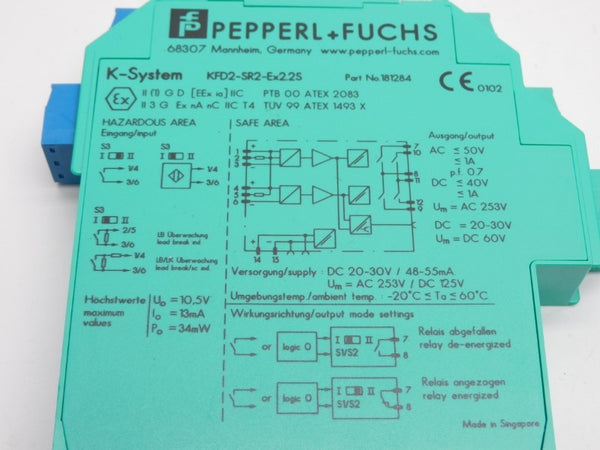 PEPPERL+FUCHS KFD2-SR2-EX2.2S 181284 253V 1A NSNP