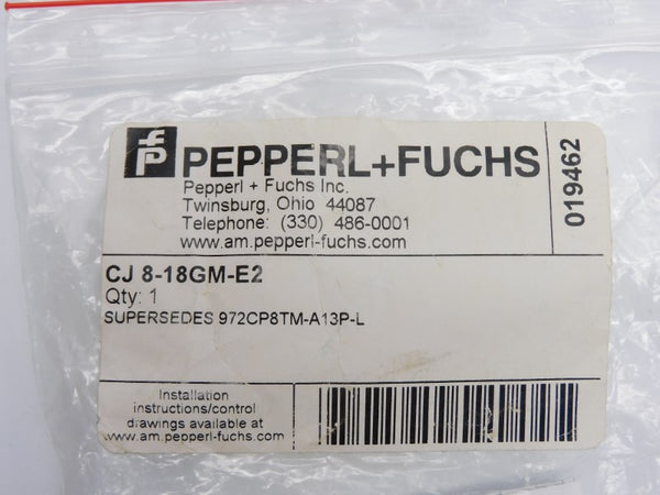 PEPPERL+FUCHS CJ8-18GM-E2 19462 10-30VDC NSMP