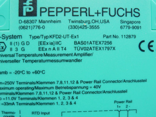 PEPPERL+FUCHS KFD2-UT-EX1 112879 40V NSMP