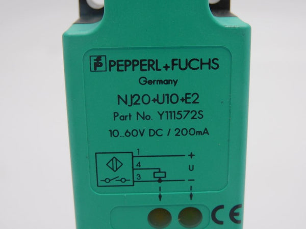 PEPPERL+FUCHS NJ20+U10+E2 Y111572S 10-60VDC NSNP
