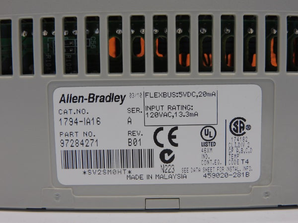 ALLEN BRADLEY 1794-IA16 SER. A REV. B01 120VAC NSMP