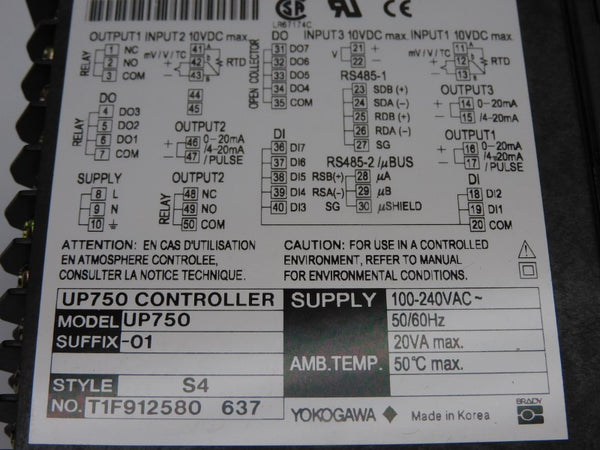 YOKOGAWA UP750-01 S4 100-240VAC (AS PICTURED) UNMP