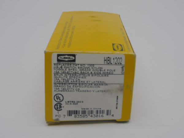 HUBBELL HBL1202 120-277VAC 15A NSMP