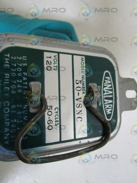 PANALARM RELAY 120V 50-60 CYCLES 50-VSNC UNMP