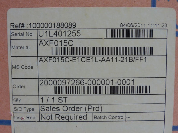 YOKOGAWA AXF015C-E1CE1L-AA11-21B/FF1 100-240VAC 0.2A NSMP