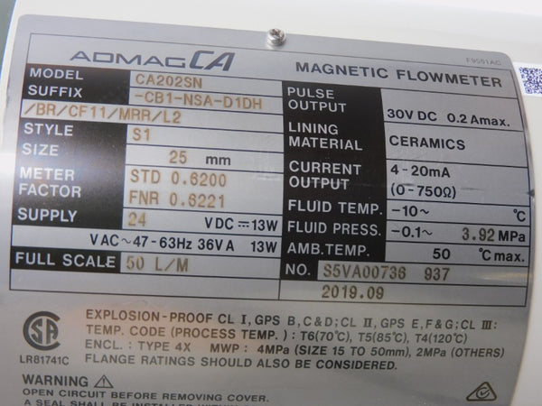 YOKOGAWA CA202SN-CB1-NSA-D1DH/BR/CF11/MRR/L2 24VDC NSMP
