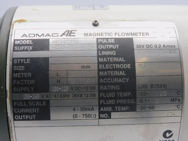 YOKOGAWA AE102MG-CU3-EEA-A1DH 100-240VAC UNMP