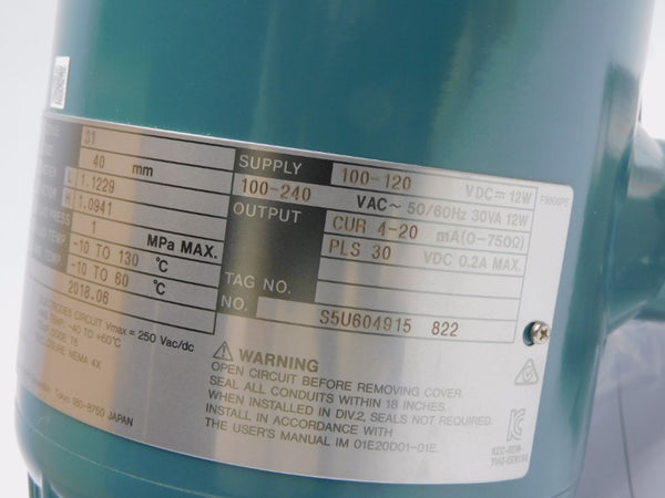 YOKOGAWA AXF040C-D1CE1L-AA11-21B/FF1/SCT/L2 100-240VAC 0.2A NSMP