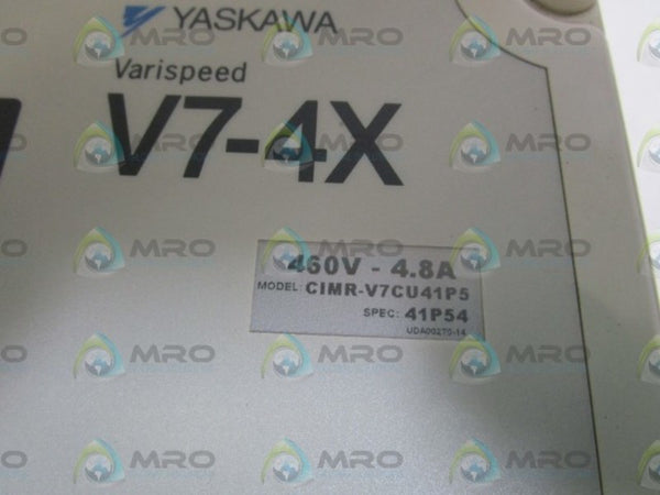 YASKAWA DRIVE CIMR-V7CU41P5 W/ SOFTWARE UNMP
