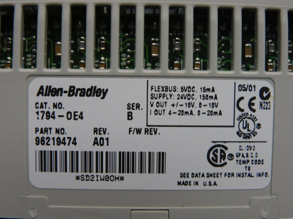 ALLEN BRADLEY 1794-OE4 SER. B REV. A01 24VDC NSNP