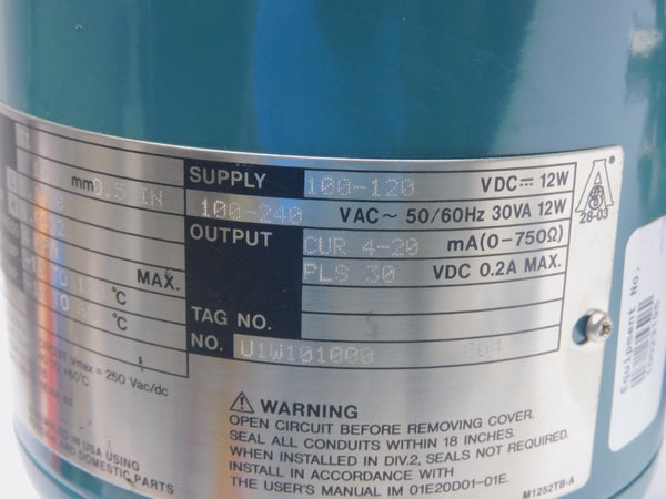 YOKOGAWA AXF015C-E1CE1N-AA11-21B/FF1/CM/SCT 100-240VAC 0.2A NSNP