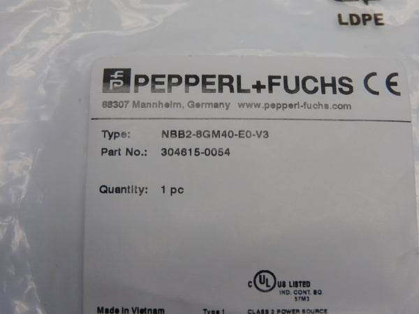 PEPPERL+FUCHS NBB2-8GM40-E0-V3 304615-0054 NSMP