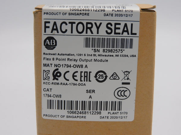 ALLEN BRADLEY 1794-OW8 SER. A DATE: 2020 NSFS
